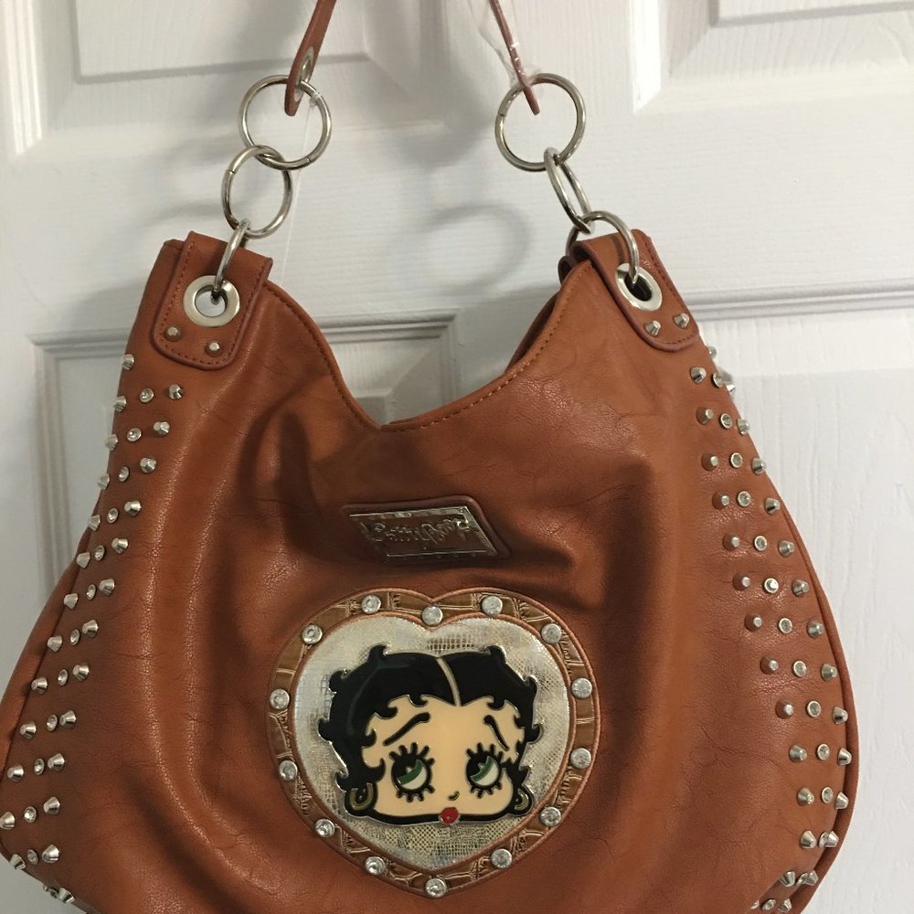 Betty Boop Faux Leather Brown Purse 17x12 - LAST ONE